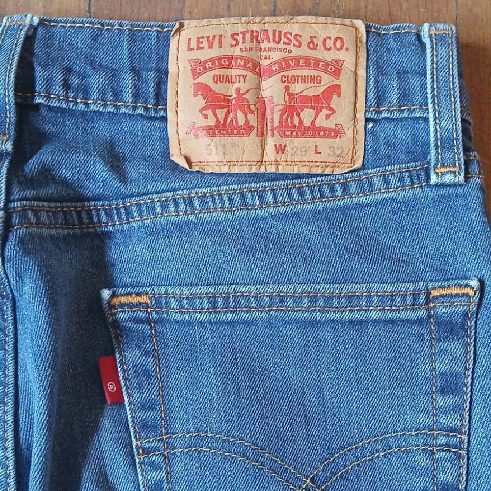 Levi's Blue Straight Jeans Timeless Style - Picture 12 of 13